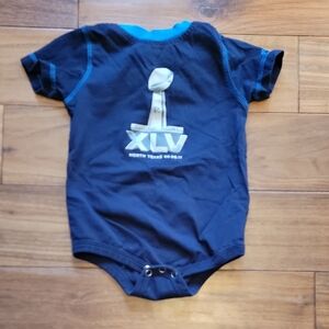 Reebok Navy Blue Super Bowl Kids Bodysuit Onesie